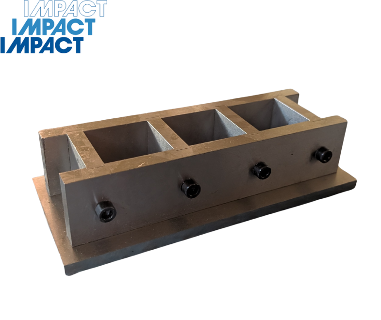 Mild Steel Cube Mould 40mm, 3 Gang